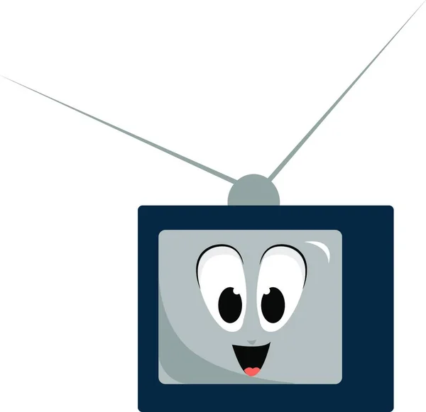 Icoon Cartoon Van Televisie Vector Illustratie Witte Achtergrond — Stockvector