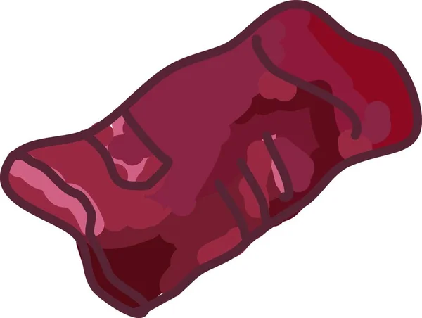 Carne Illustrazione Vettoriale Icona Web — Vettoriale Stock