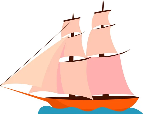 Ilustração Vetorial Barco Vela —  Vetores de Stock