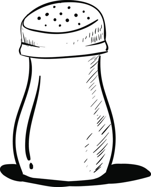 Ilustração Frasco Vidro Com Pimenta — Vetor de Stock