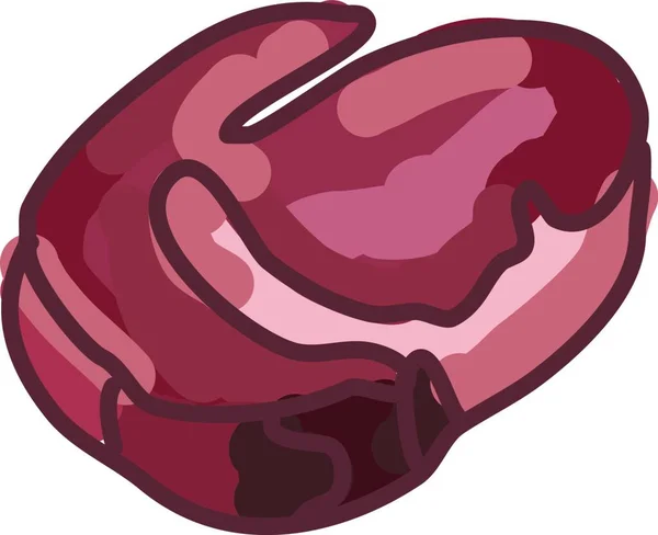 Illustrazione Una Cipolla Rossa Viola — Vettoriale Stock