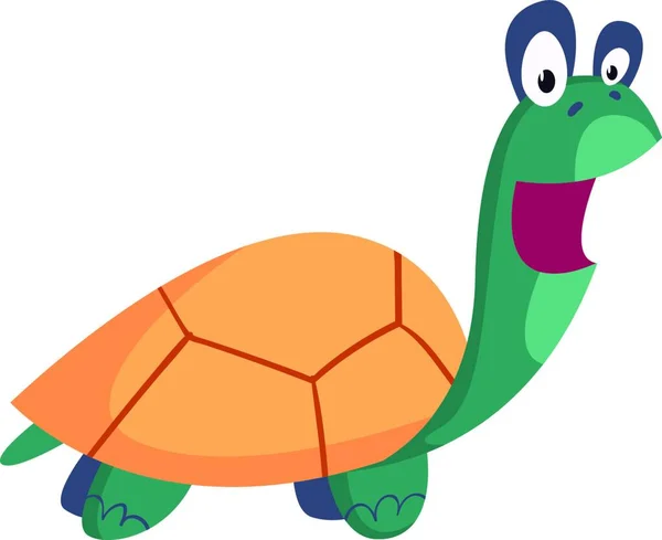 Ilustración Una Linda Tortuga Dibujos Animados — Archivo Imágenes Vectoriales