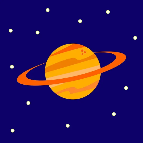 Pianeti Spaziali Luna Marte Cosmo Sistema Solare Universo Pianeta Saturno — Vettoriale Stock