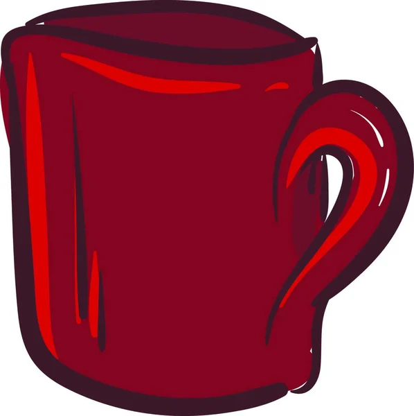 Esta Una Imagen Taza Color Escarlata Vector Dibujo Color Ilustración — Vector de stock