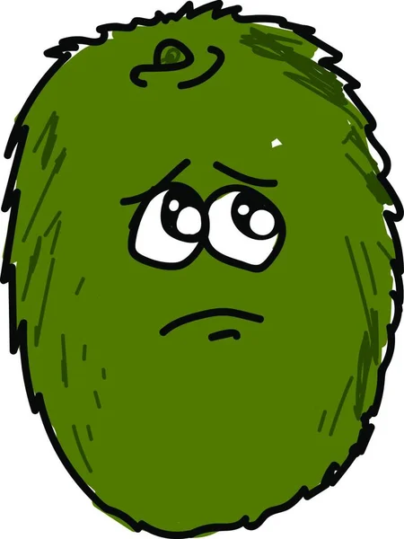 緑のリンゴの漫画のイラスト — ストックベクタ