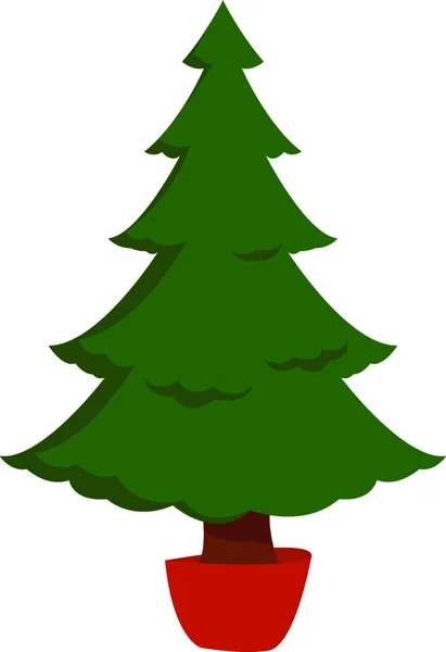 Karácsonyfa Zöld Levelekkel — Stock Vector