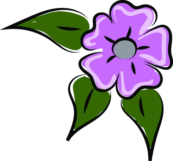 Ilustración Una Flor Púrpura — Archivo Imágenes Vectoriales