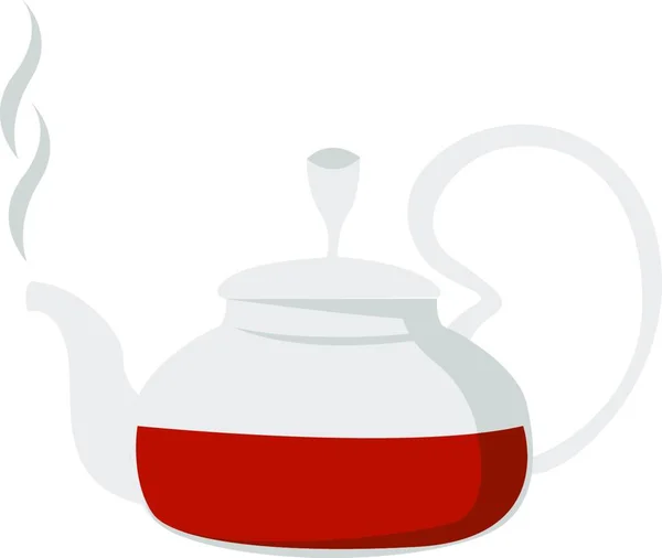 Bule Xícara Chá Com Uma Chaleira — Vetor de Stock