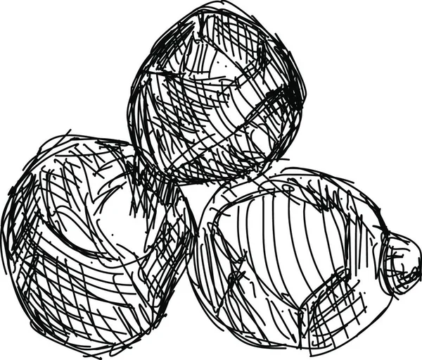 Abstract Drawing Ball — Stock Vector
