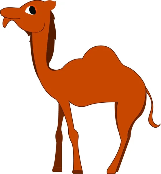 Camelo Olhos Grandes Feliz Vetor Desenho Cores Ilustração —  Vetores de Stock