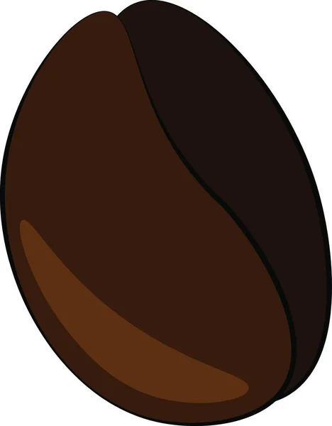 Roasted Coffee Bean Vector Color Drawing Illustration — Stock Vector
