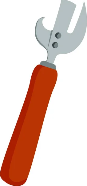 Ilustração Vetorial Uma Chave Vermelha Branca —  Vetores de Stock