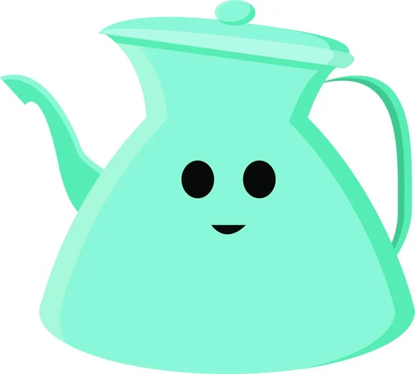 Blue Tea Pot Illustration Vector White Background — Stock Vector