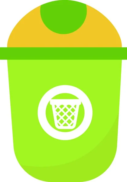 Cubo Basura Diseño Simple — Vector de stock