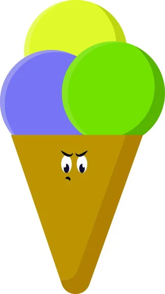 Glace Colère Illustration Vecteur Sur Fond Blanc — Image vectorielle