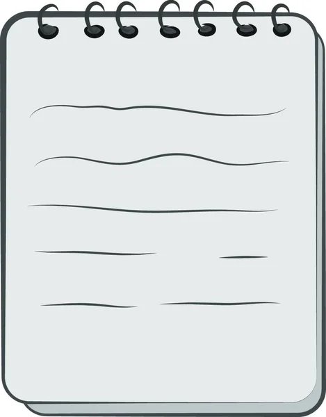 Una Caricatura Cuaderno Espiral Vector Dibujo Color Ilustración — Vector de stock