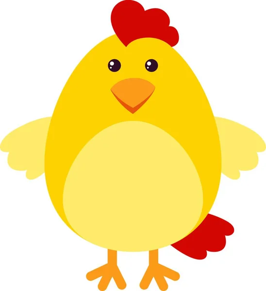 Yellow Chick Illustration Vector White Background — Stock Vector