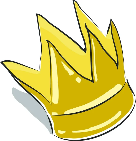 Eine Kleine Goldene Krone Für Einen Prinzen Vektor Farbzeichnung Oder — Stockvektor
