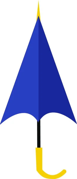 Ein Großer Netter Regenschirm Lila Und Gelben Farbe Vektor Farbzeichnung — Stockvektor