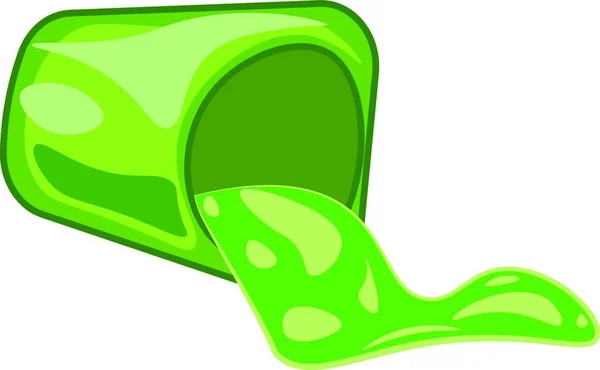 Lodo Bonito Cor Verde Brilhante Vetor Desenho Cores Ilustração — Vetor de Stock