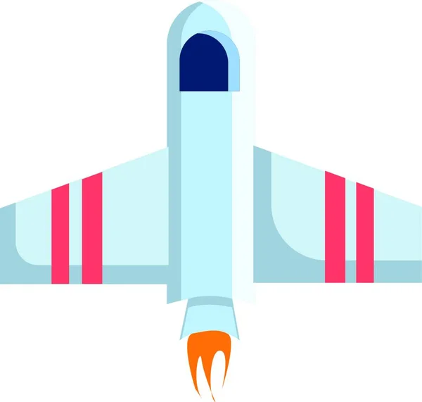 Raketikon Platt Illustration Flygplan Vektor Ikoner För Webbdesign — Stock vektor