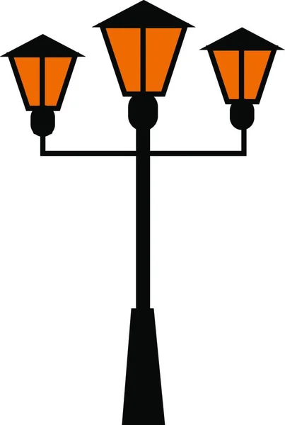 Значок Вуличної Лампи Векторна Ілюстрація — стоковий вектор