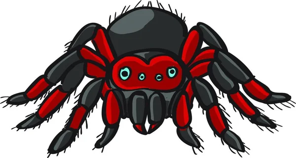 Araña Fea Ilustración Vector Sobre Fondo Blanco — Archivo Imágenes Vectoriales