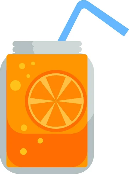 Χυμός Πορτοκαλιού Εικονογράφηση Διάνυσμα Λευκό Φόντο — Διανυσματικό Αρχείο