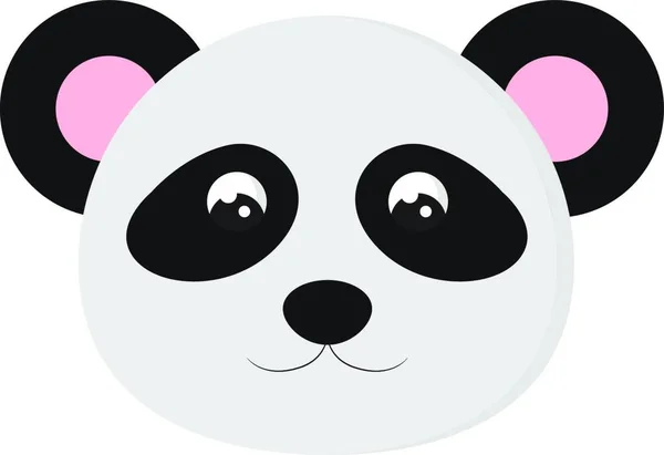 Söt Liten Panda Illustration Vektor Vit Bakgrund — Stock vektor