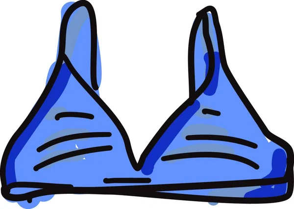 Blue Swimsuit Top Illustration Vector White Background — Stock Vector
