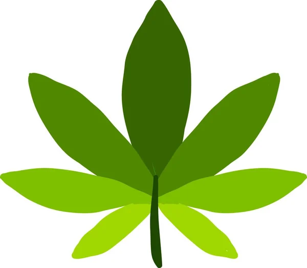 Cannabis Leaf Icon Simple Illustration Marijuana Plant Vector Pattern Web — Stock Vector