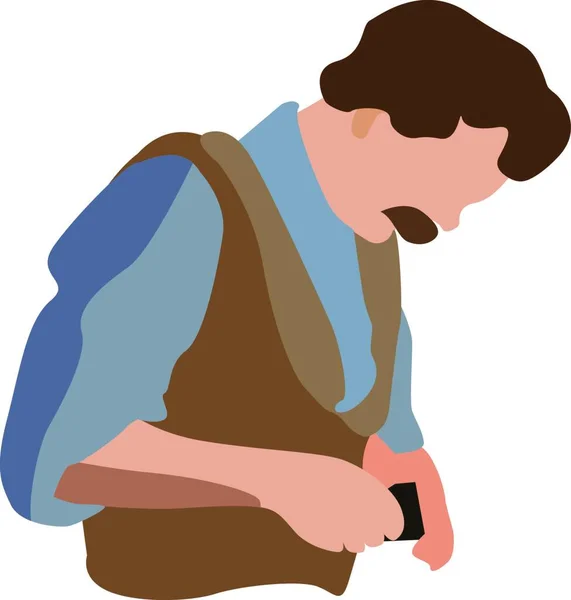Векторная Иллюстрация Человека Сидящего Стуле — стоковый вектор