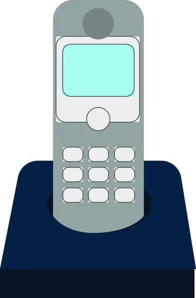 Thuis Telefoon Basis Illustratie Vector Witte Achtergrond — Stockvector