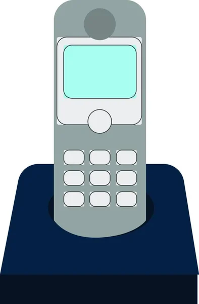 Telefone Home Base Ilustração Vetor Fundo Branco — Vetor de Stock