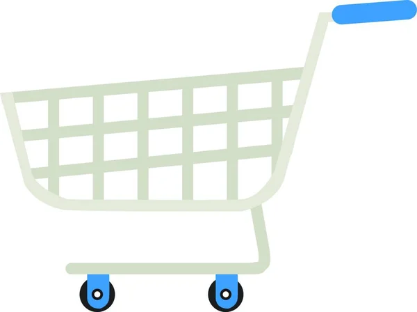Shopping Cart Icon Simple Illustration Supermarket Trolley Vector Icons Web — Stock Vector