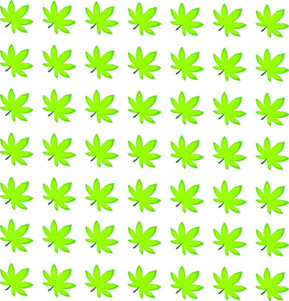 Fundo Maconha Ilustração Vetor Sobre Fundo Branco — Vetor de Stock