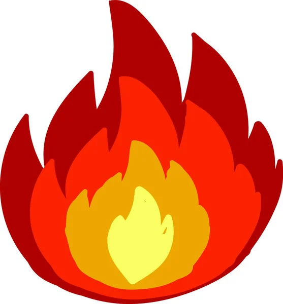 Ogień Płomień Ikona Wektor Ilustracja Projekt — Wektor stockowy