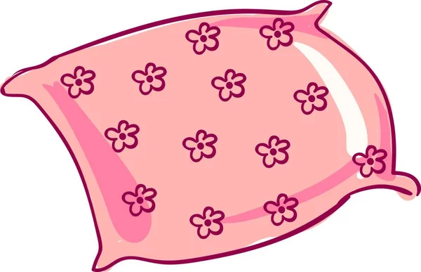 Flor Rosa Con Una Almohada — Vector de stock