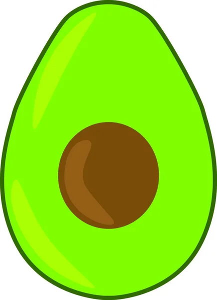 Avocado Icona Web Semplice Illustrazione — Vettoriale Stock