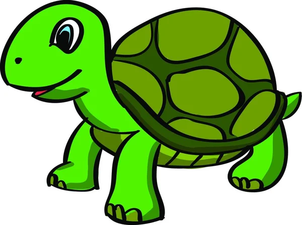 Иллюстрация Милой Мультяшной Черепахи — стоковый вектор