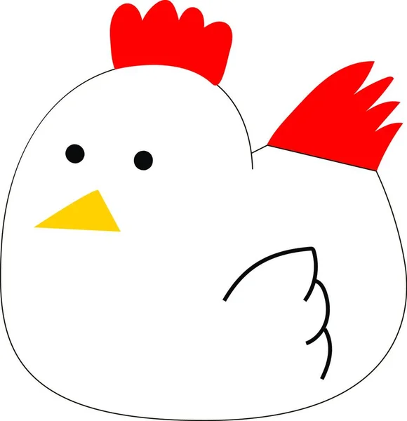 Vektor Illusztráció Csirkéről — Stock Vector