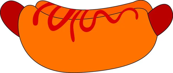 Süßer Hot Dog Illustration Vektor Auf Weißem Hintergrund — Stockvektor