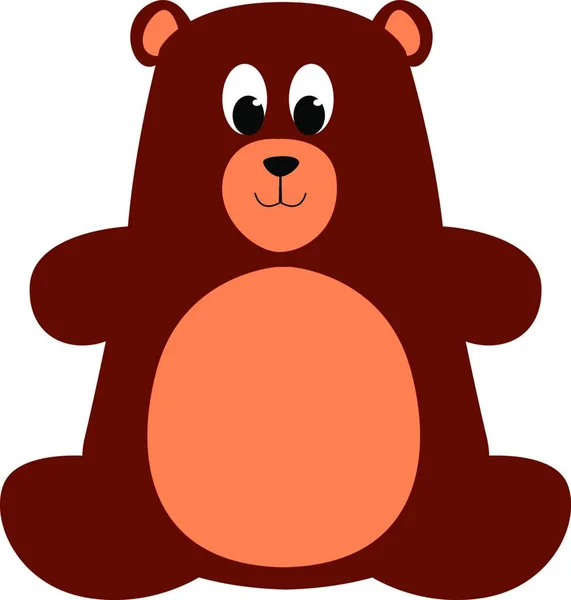 Urso Bonito Com Arco Vermelho —  Vetores de Stock