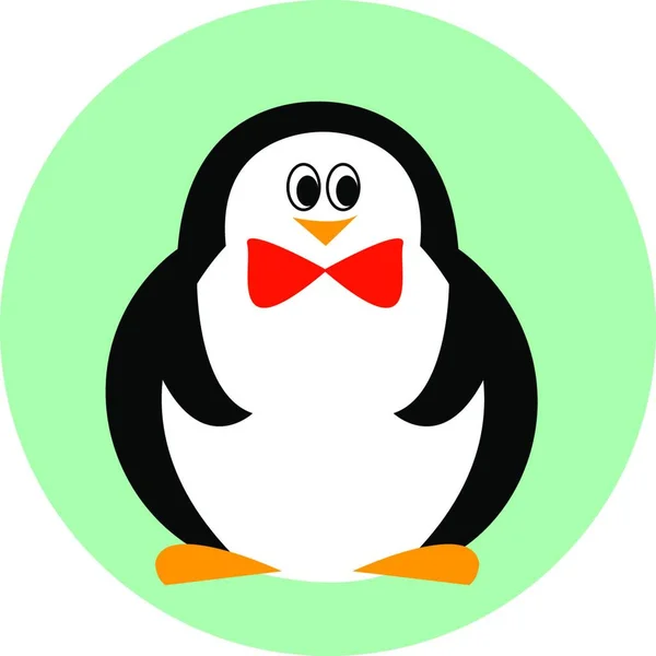 Пінгвін Веб Іконка Проста Ілюстрація — стоковий вектор