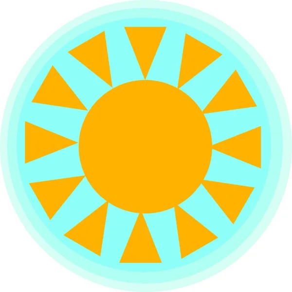 Soarele Pictograma Web Ilustrație Simplă — Vector de stoc