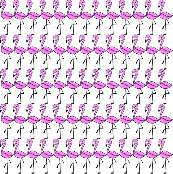 Tapety Flamingo Ilustrace Vektor Bílém Pozadí — Stockový vektor