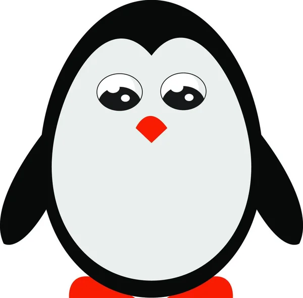 Pinguim Pequeno Bonito Ilustração Vetor Fundo Branco —  Vetores de Stock