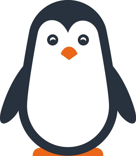 Seriöser Pinguin Illustration Vektor Auf Weißem Hintergrund — Stockvektor