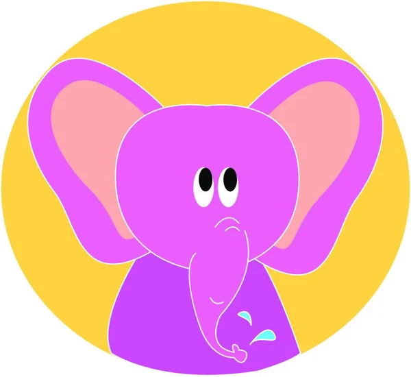 Ilustración Lindo Elefante Bebé — Archivo Imágenes Vectoriales