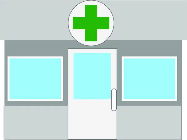 Icono Del Hospital Ilustración Vectorial — Vector de stock